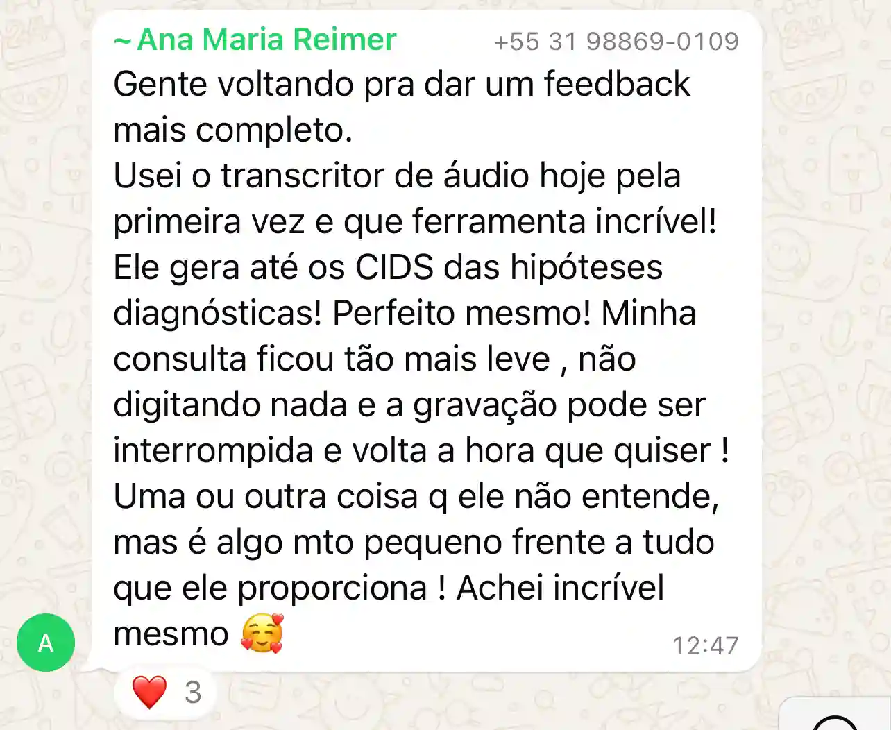 Depoimento Ana Maria Reimer Life Up